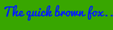Image with Font Color 001BFF and Background Color 38A600
